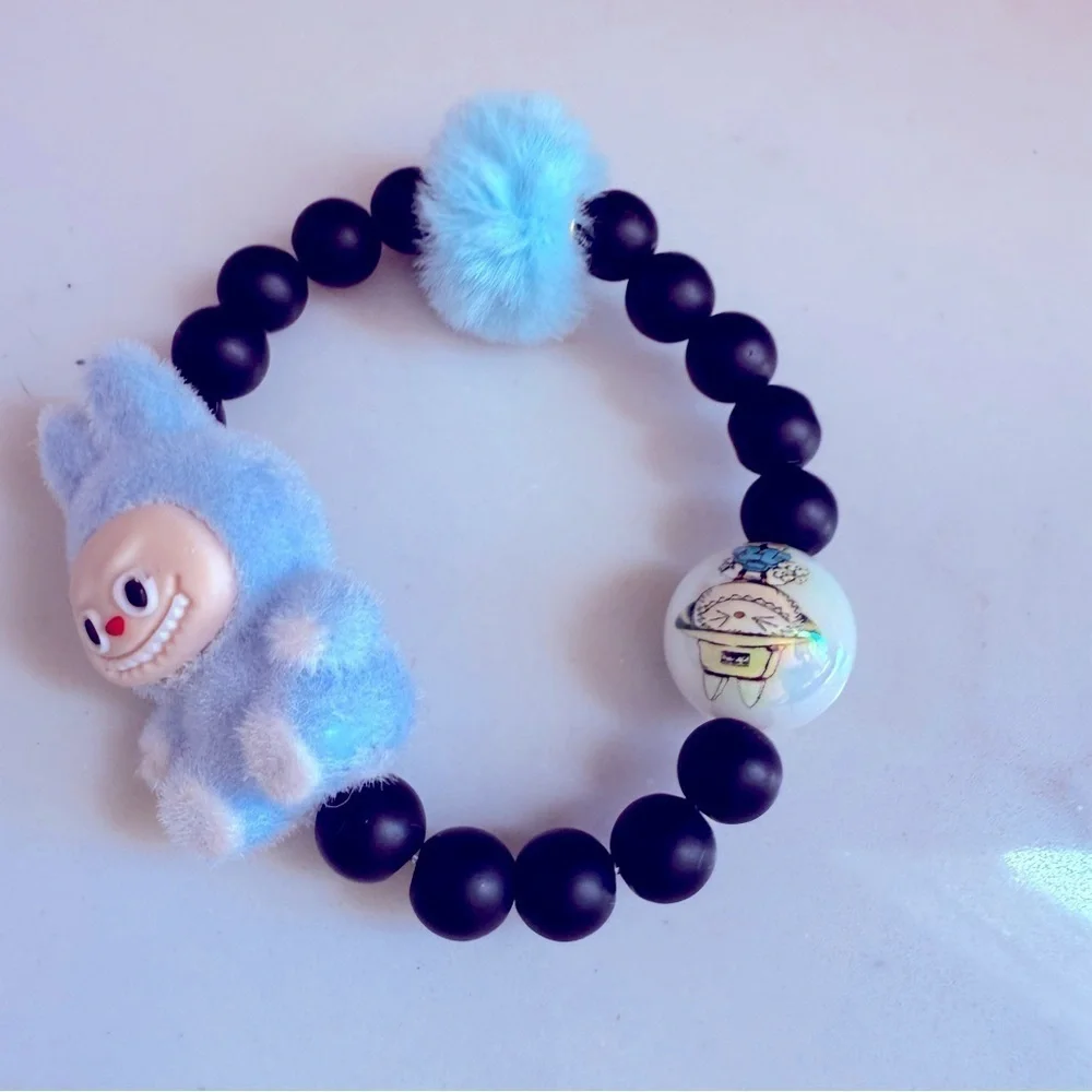 NWOT 1 Handmade Labubu Beaded Bracelets for Kids